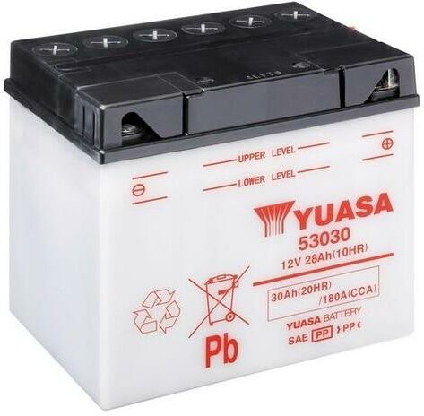 YUASA Batteria  convenzionale senza acid pack - 53030 Batteria senza pacco acido