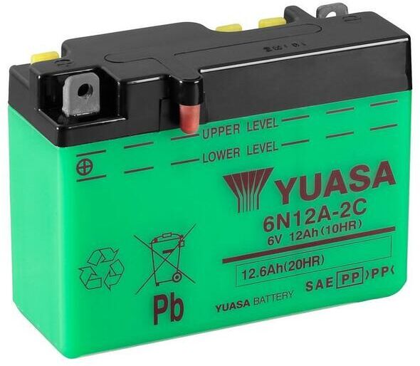 YUASA Batteria  convenzionale senza acid pack - 6N12A-2C/B54-6 Batteria senza pacco acido