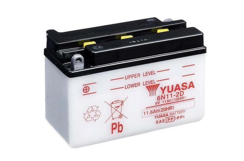 YUASA Batteria  convenzionale senza acid pack - 6N11-2D Batteria senza pacco acido