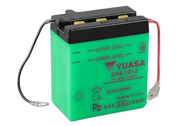 YUASA Batteria  convenzionale senza acid Pack - 6N6-1D-2 Batteria senza pacco acido