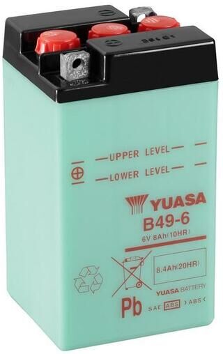 YUASA Batteria  convenzionale senza acid pack - B49-6 Batteria senza pacco acido