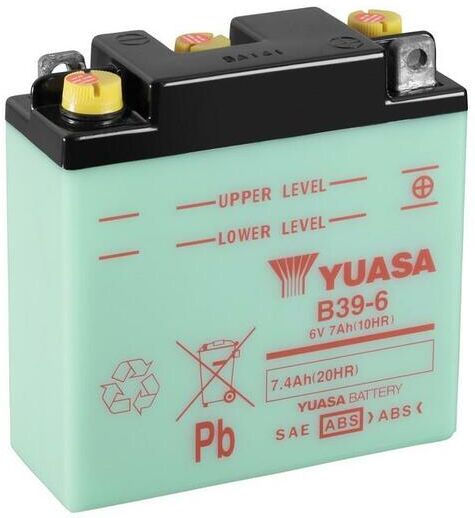 YUASA Batteria  convenzionale senza acid pack - B39-6 Batteria senza pacco acido