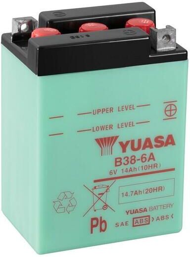 YUASA Batteria  convenzionale senza acid pack - B38-6A Batteria senza pacco acido