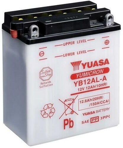 YUASA Batteria  convenzionale senza acid pack - YB12AL-A Batteria senza pacco acido