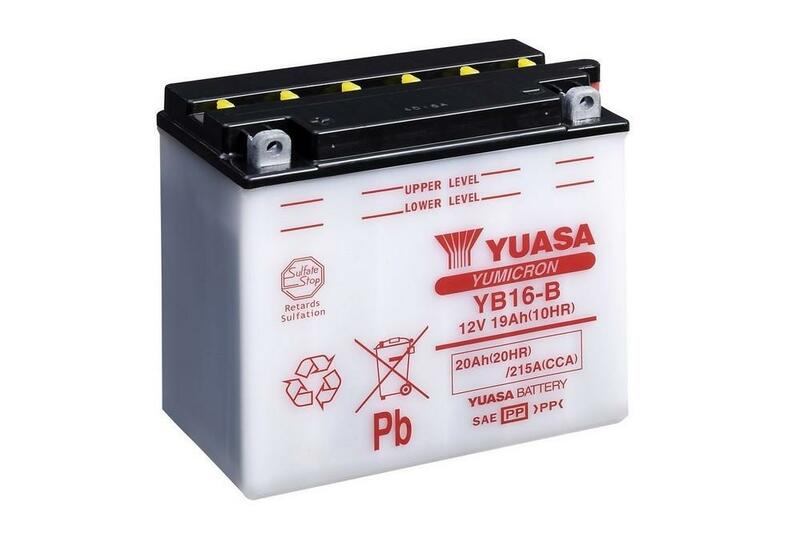YUASA Batteria  convenzionale senza acid pack - YB16-B Batteria senza pacco acido