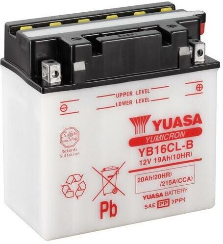 YUASA Batteria  convenzionale senza acid pack - YB16CL-B Batteria senza pacco acido