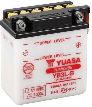 YUASA Batteria  convenzionale senza acid pack - YB3L-B Batteria senza pacco acido