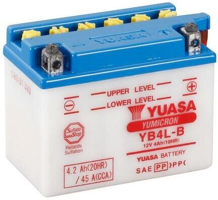 YUASA Batteria  convenzionale senza acid pack - YB4L-B Batteria senza pacco acido