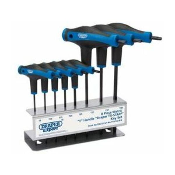 draper set di 8 chiavi maschio torx® con manched