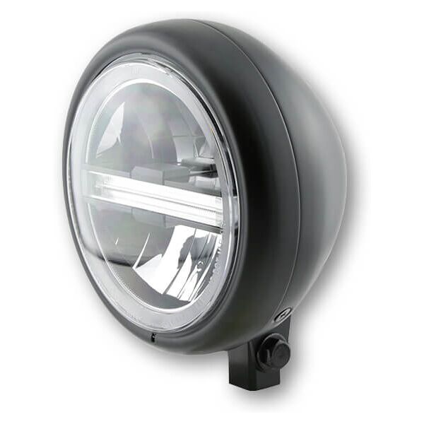 highsider 5 3/4 pollici led faretto pecos typ 6 con tfl, nero opaco nero