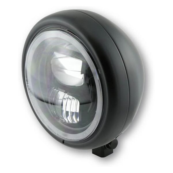 highsider 5 3/4 pollici led faretto pecos typ 7 con anello di luce di parcheggio, nero opaco nero