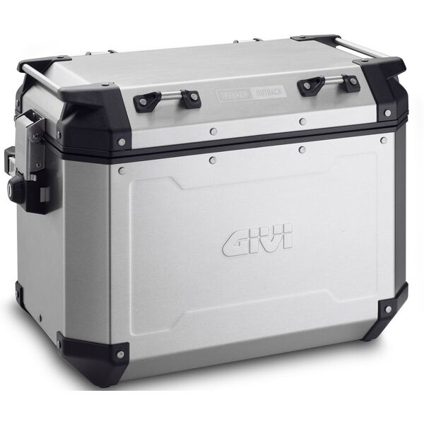 givi trekker outback 48 custodia laterale in alluminio grigio argento 41-50l