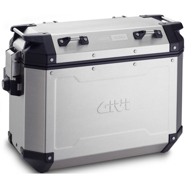 givi trekker outback 37 custodia laterale in alluminio grigio argento unica taglia