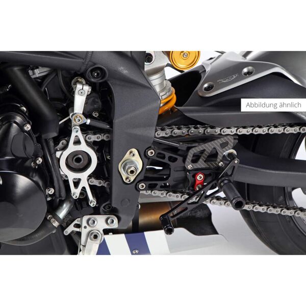 lsl parte di ricambio per sistema footrest a 2 diapositive 118t055rrt, lato spostamento, daytona 675, 13-, revers, racing nero