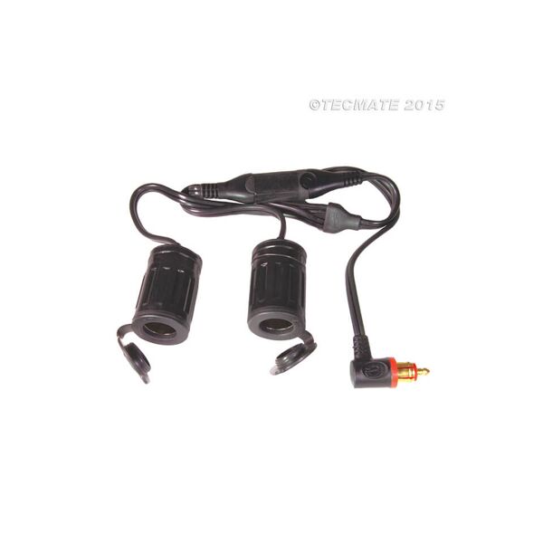 optimate adattatore moto 90 o spina a presa 2x auto (no.36)