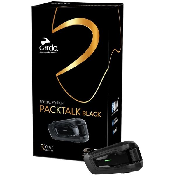 cardo packtalk black special edition pacchetto singolo del sistema di comunicazione nero unica taglia
