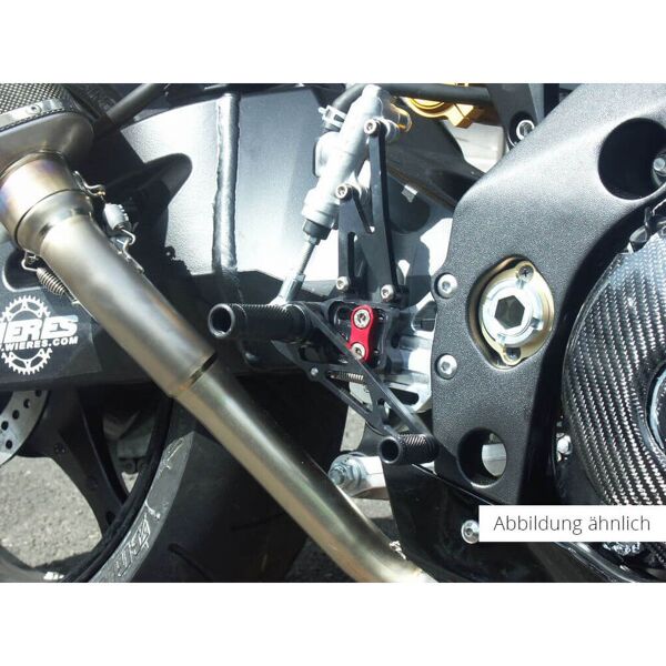 lsl pezzo di ricambio per 2sistema di poggiapiedi 118s114rrrt, lato freno, gsxr1000, 07-,08, racing nero