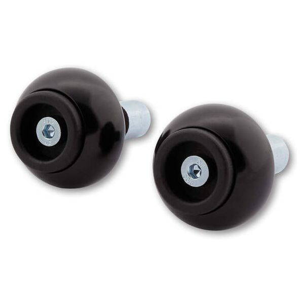 lsl crash balls classic bar end pesi, Ø 14 mm, alluminio nero