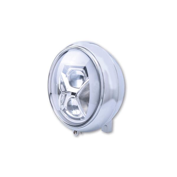 highsider 7 pollici faro led yuma 2 typ 8 con tfl, illuminazione curva argento