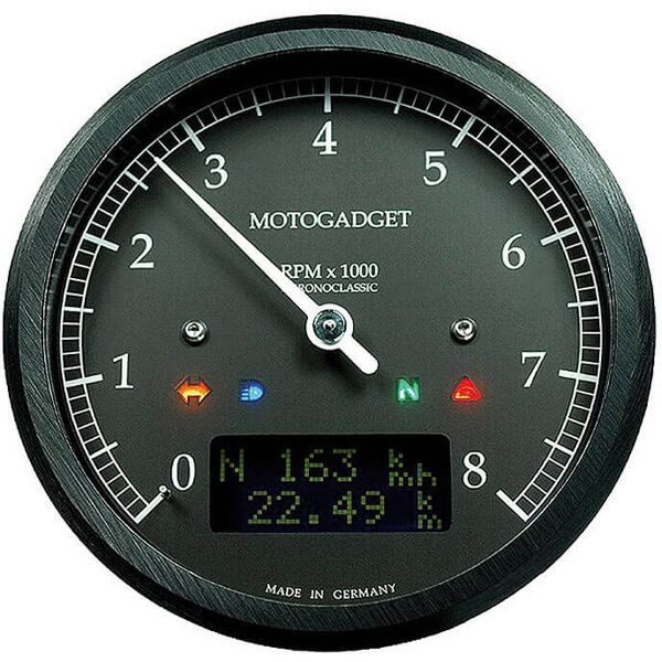 motogadget chronoclassic rev counter darkedition -8.000 rpm nero