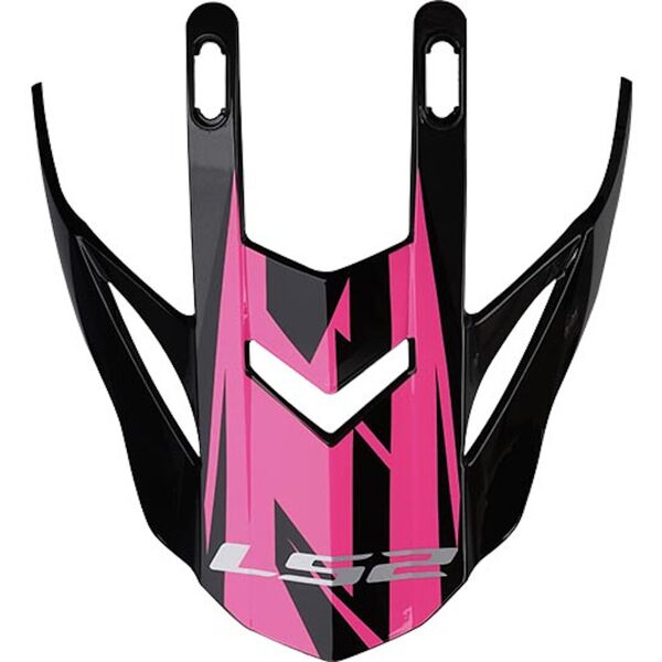 ls2 mx437 fast evo picco del casco nero rosa unica taglia