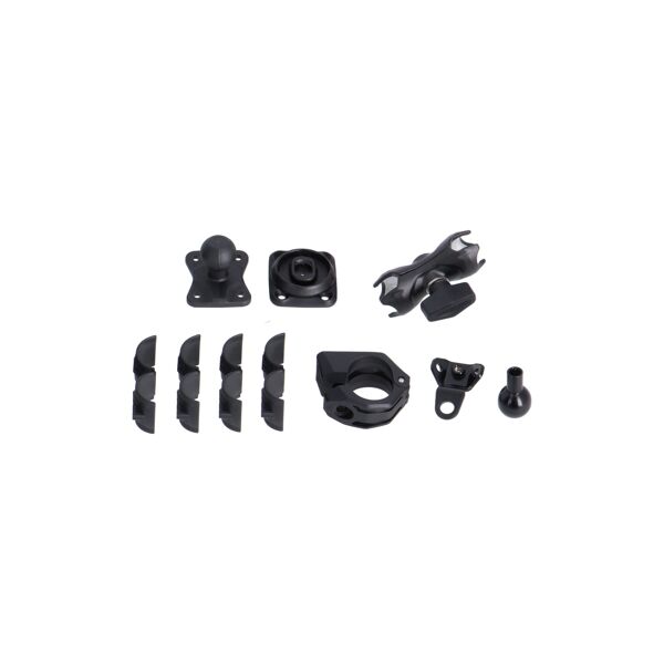 sw-motech kit di montaggio gps universale con t-lock - incluso braccio di presa da 2, per filettatura manubrio/specchietto