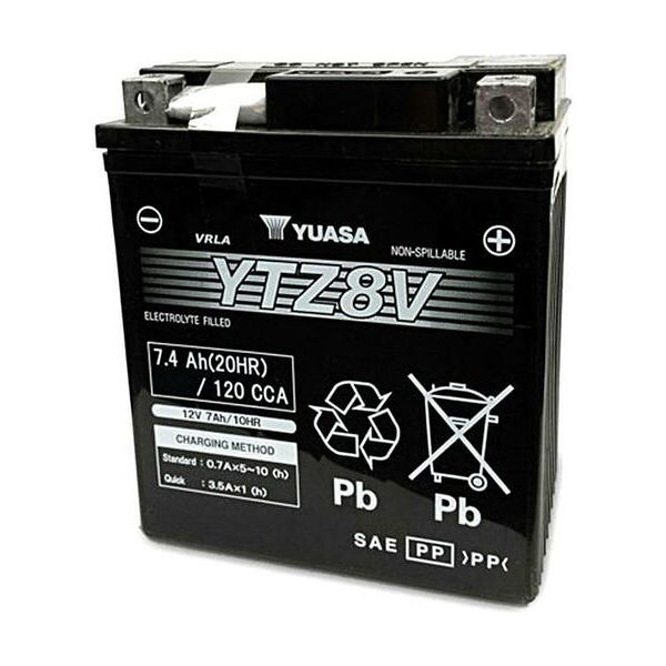 yuasa batteria  w/c attivata in fabbrica senza manutenzione - ytz8v batteria agm ad alte prestazioni esente da manutenzione