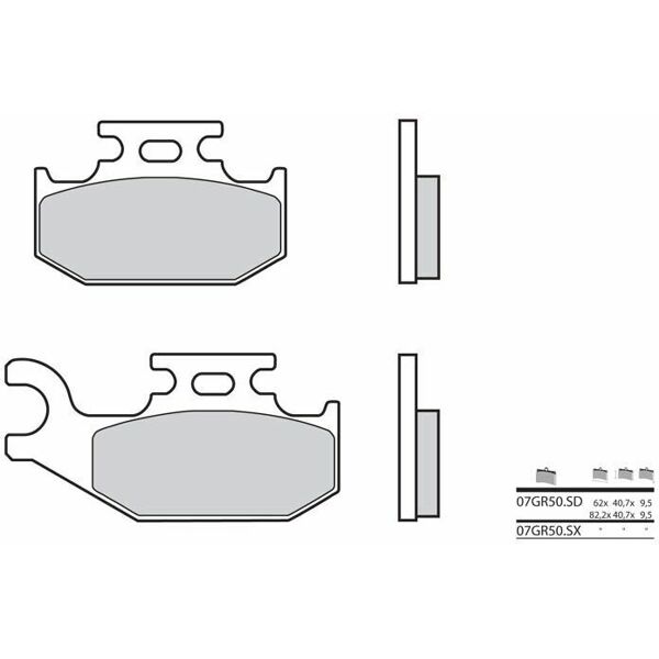 brembo s.p.a. pastiglie freno off-road metallo sinterizzato - 07gr50sd