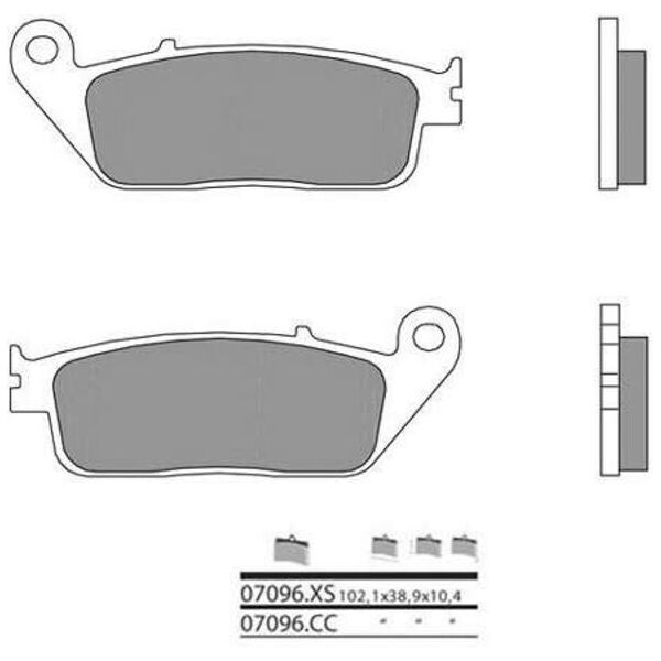 brembo s.p.a. pastiglie freno scooter carboceramica - 07096cc