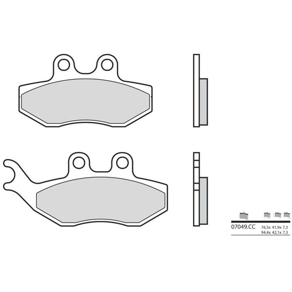 brembo s.p.a. pastiglie freno scooter carboceramiche - 07049cc