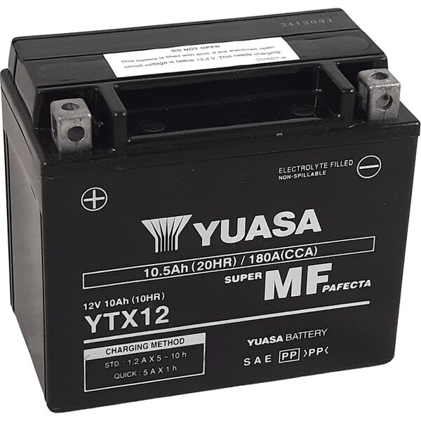 yuasa maintenance-free  w/c batteria attivata in fabbrica - ytx12 fa batteria esente da manutenzione