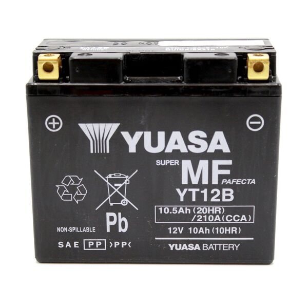 yuasa batteria  w/c attivata in fabbrica senza manutenzione - yt12b fa batteria esente da manutenzione