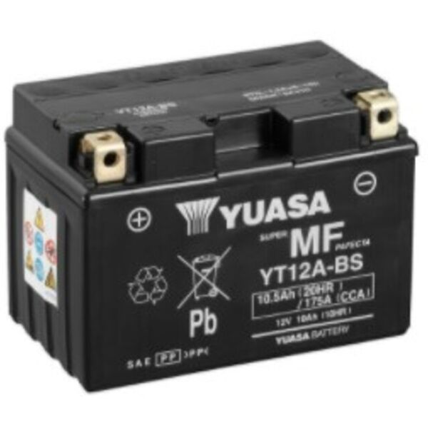 yuasa batteria  w/c senza manutenzione attivata in fabbrica - yt12a fa batteria esente da manutenzione