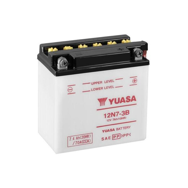 yuasa batteria  convenzionale senza acid pack - 12n7-3b batteria senza pacco acido  135 mm