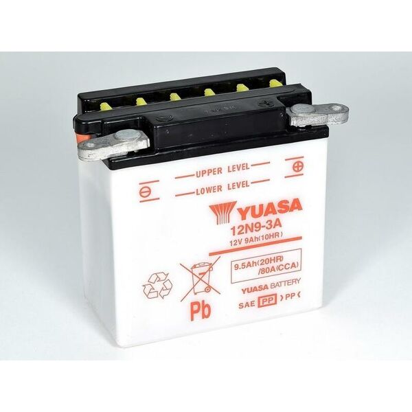 yuasa batteria  convenzionale senza acid pack - 12n9-3a batteria senza pacco acido  135 mm