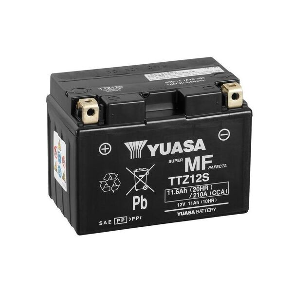 yuasa batteria  esente da manutenzione con acid pack - ttz12s batteria esente da manutenzione
