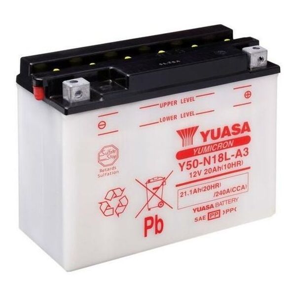 yuasa batteria  convenzionale senza acid pack - y50-n18l-a3 batteria senza pacco acido