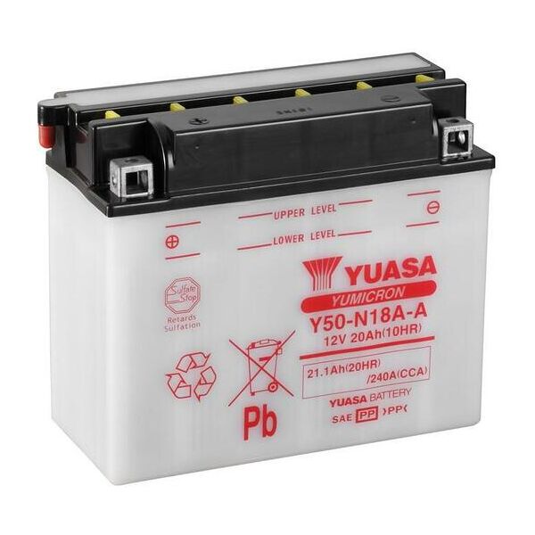 yuasa batteria  convenzionale senza acid pack - y50-n18a-a batteria senza pacco acido