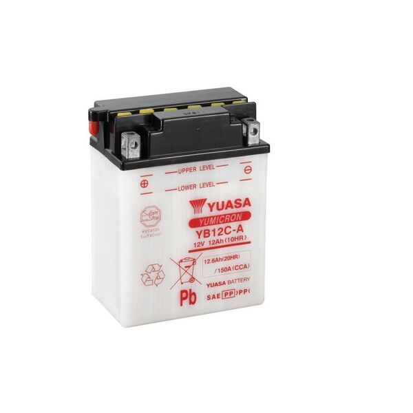 yuasa batteria  convenzionale senza acid pack - yb12c-a batteria senza pacco acido