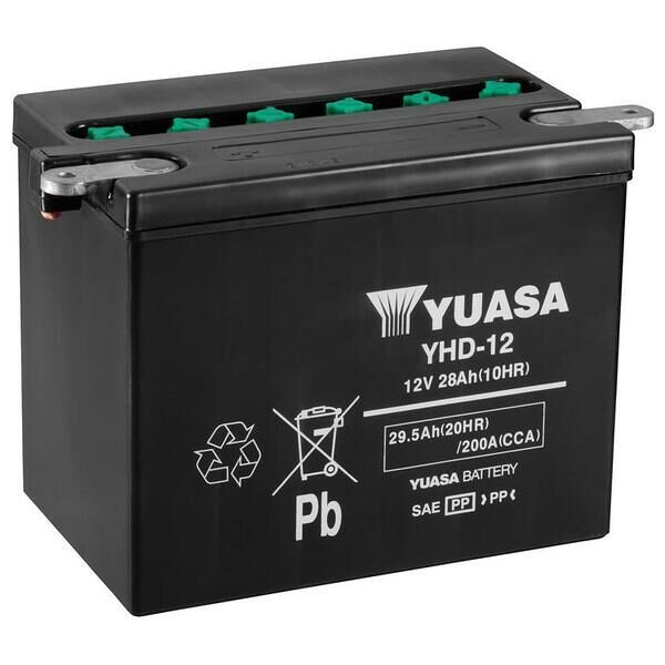 yuasa batteria  convenzionale senza acid pack - yhd-12 batteria senza pacco acido