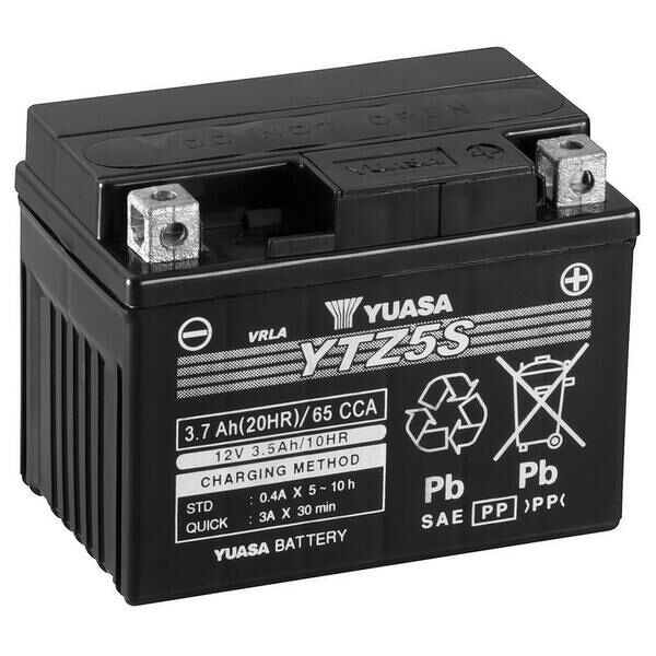 yuasa batteria  w/c attivata in fabbrica senza manutenzione - ytz5s batteria agm ad alte prestazioni esente da manutenzione