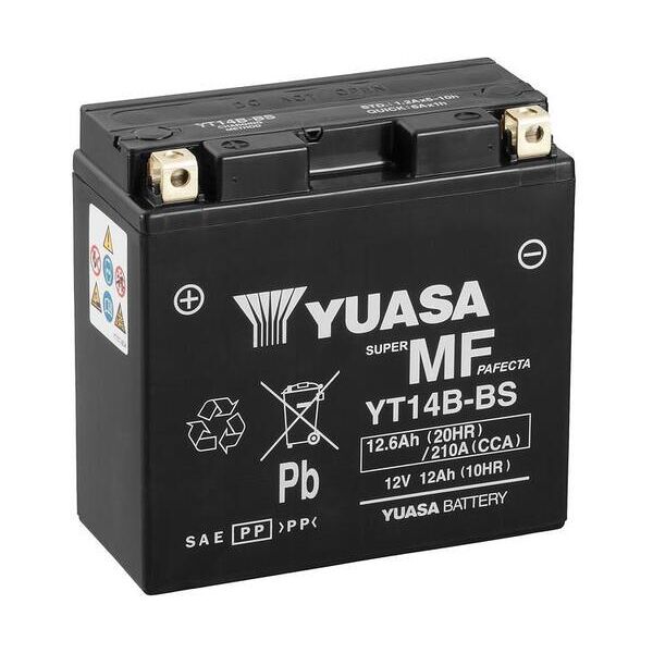 yuasa batteria w/c senza manutenzione attivata in fabbrica - yt14b fa batteria esente da manutenzione