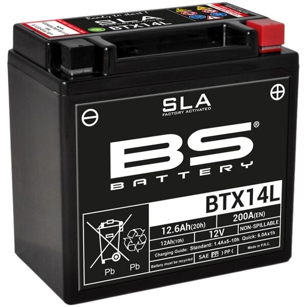 bs battery batteria sla senza manutenzione attivata in fabbrica - btx14l