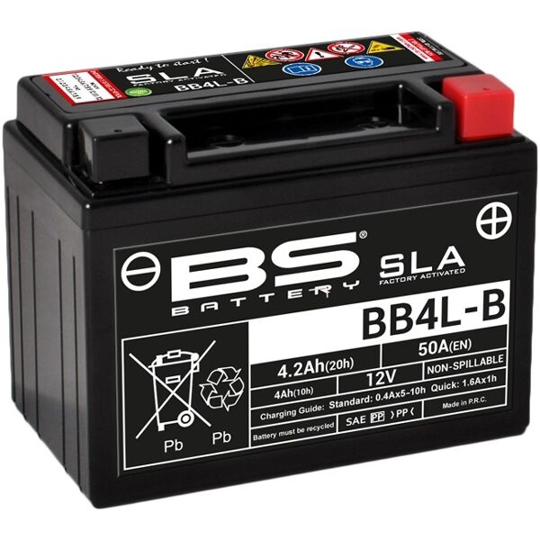 bs battery batteria sla esente da manutenzione attivata in fabbrica - bb4l-b