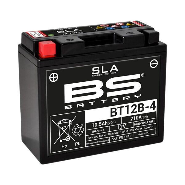 bs battery batteria sla senza manutenzione attivata in fabbrica - bt12b-4
