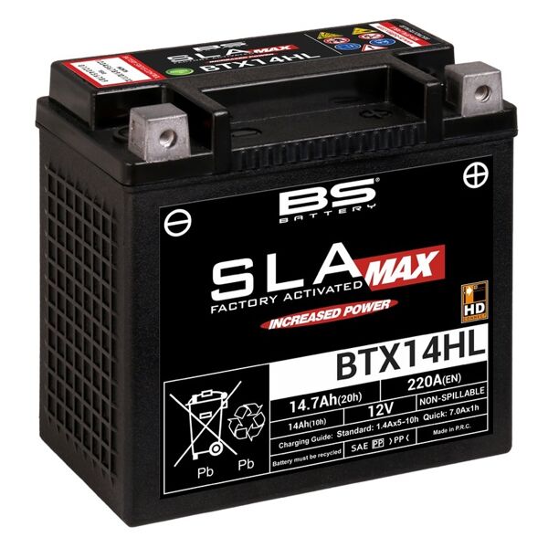 bs battery batteria sla massima senza manutenzione attivata in fabbrica - btx14hl