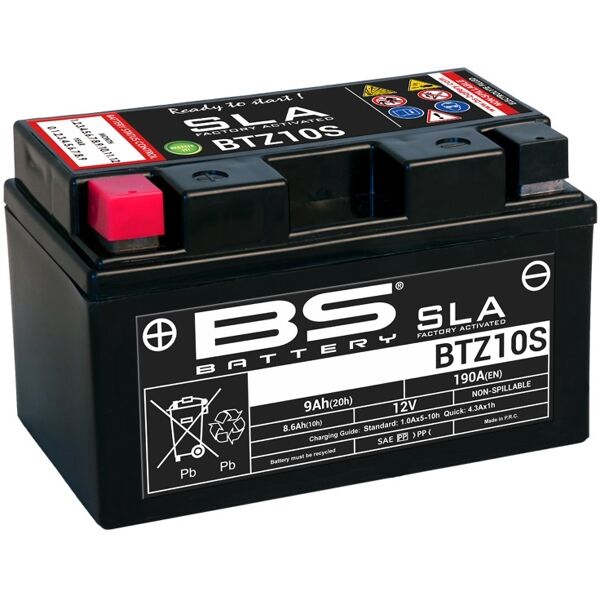 bs battery batteria sla esente da manutenzione abilitata in fabbrica - btz10s