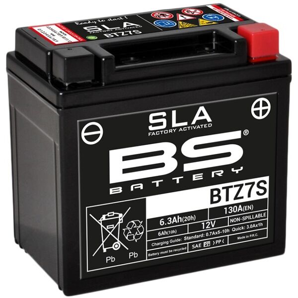 bs battery batteria sla esente da manutenzione attivata in fabbrica - btz7s