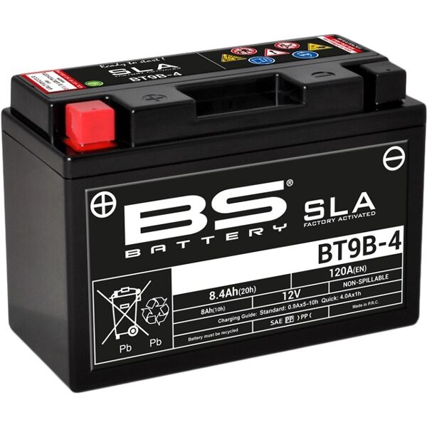 bs battery batteria sla esente da manutenzione attivata in fabbrica - bt9b-4