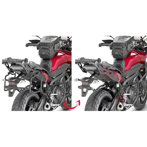 givi side case carrier staccabile per monokey case per yamaha mt-09 tracer (15-17)